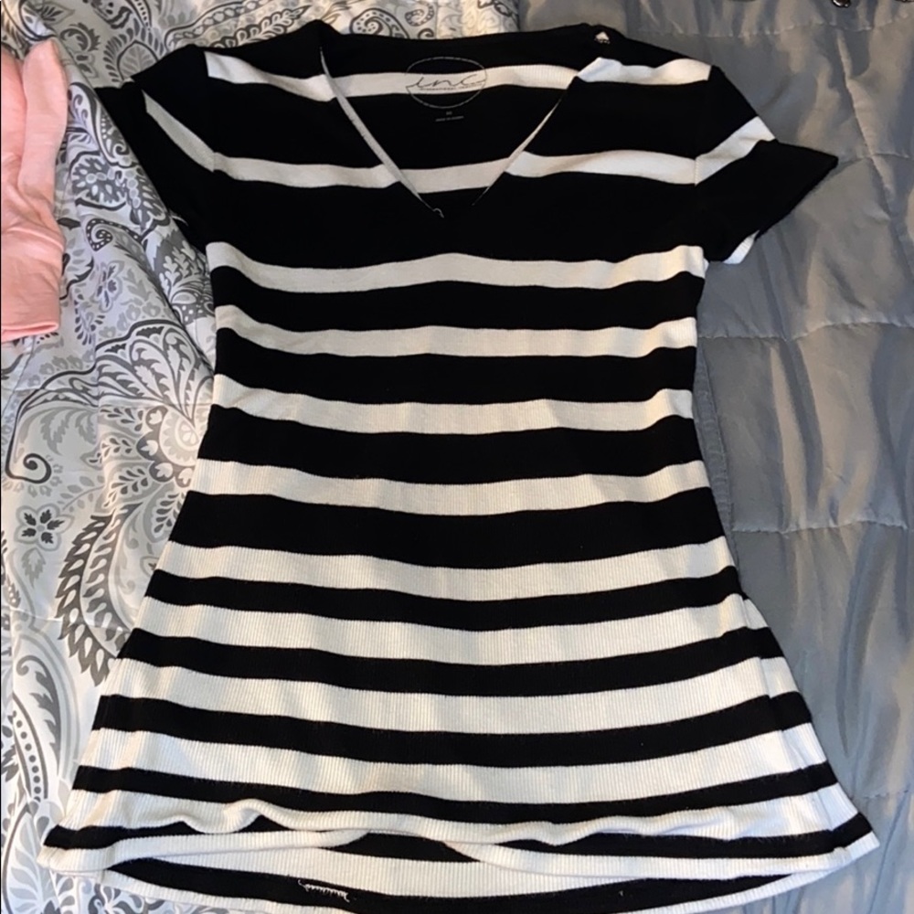 black and white tee shirt